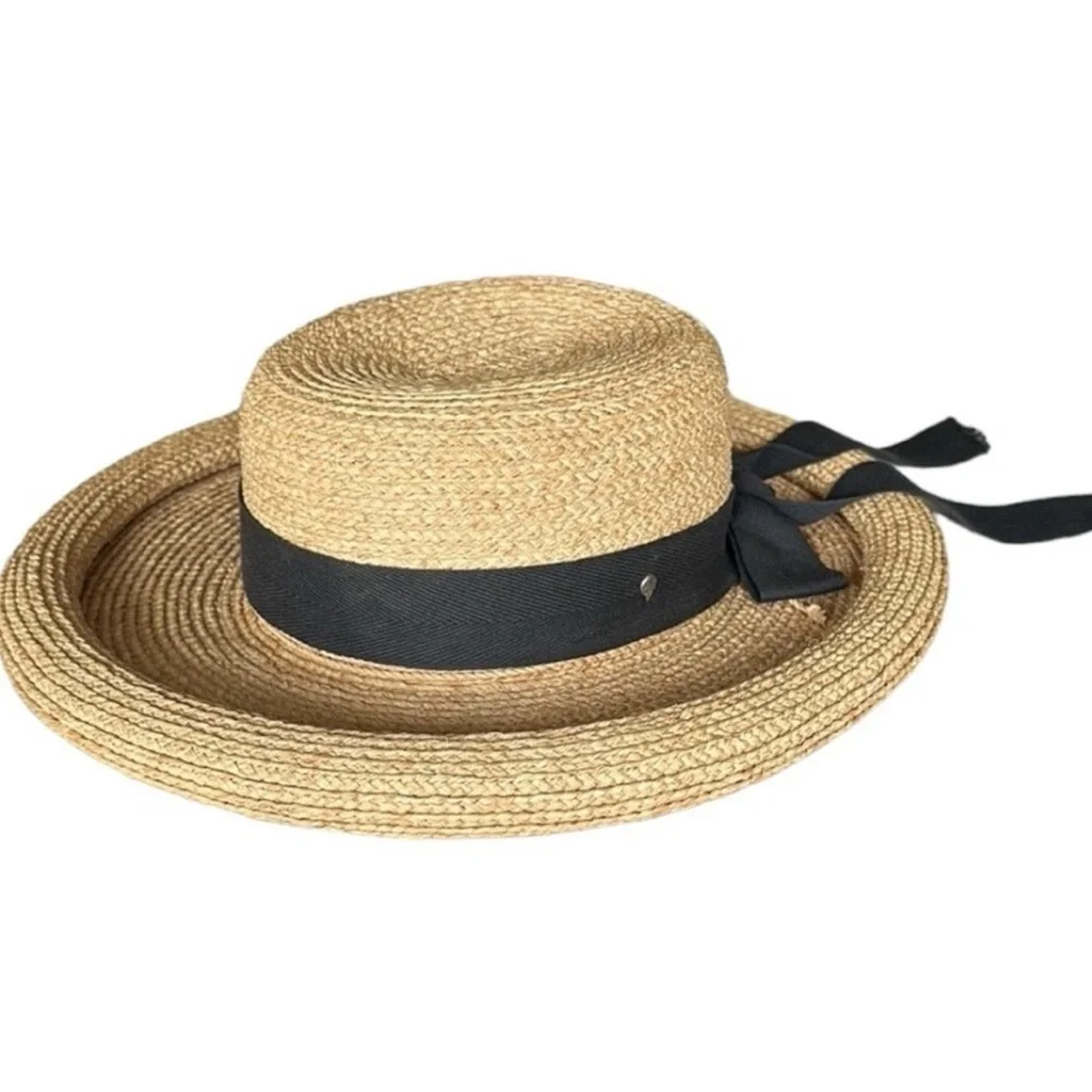 Helen Kaminski Vintage Australian Rolled Brim Raffia Hat 👒